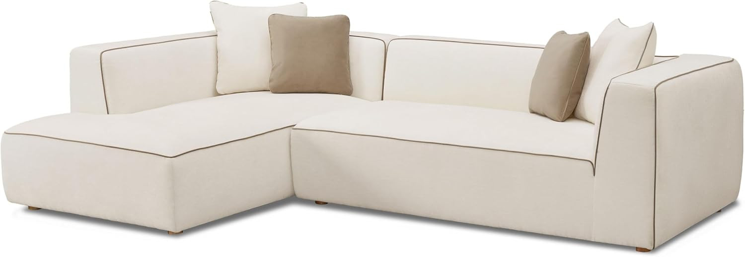 Tov Furniture Tristine Cream Linen LAF Sectional | Amazon (US)