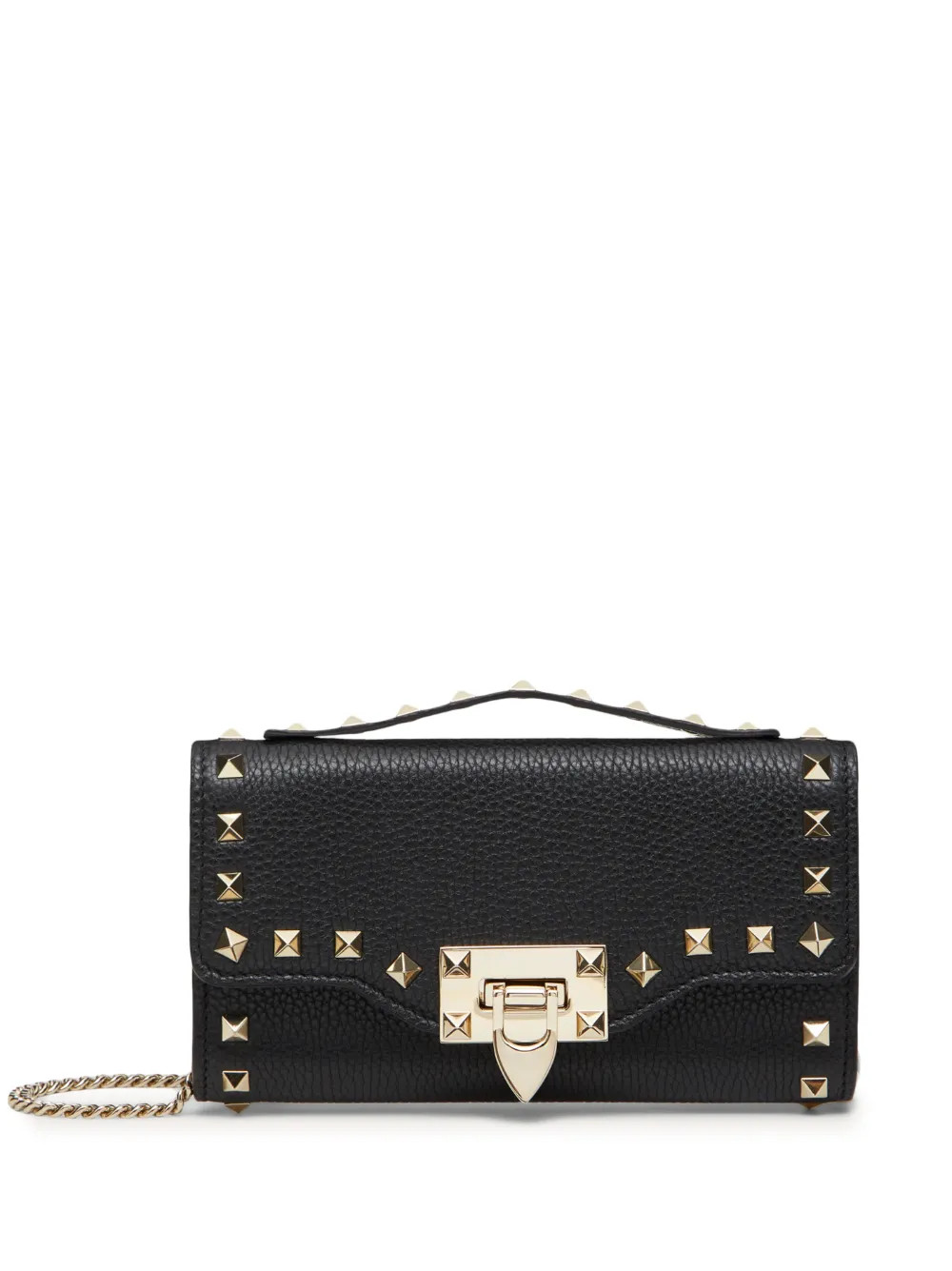 Valentino Garavani Rockstud flip-lock Fastening Clutch - Farfetch | Farfetch Global