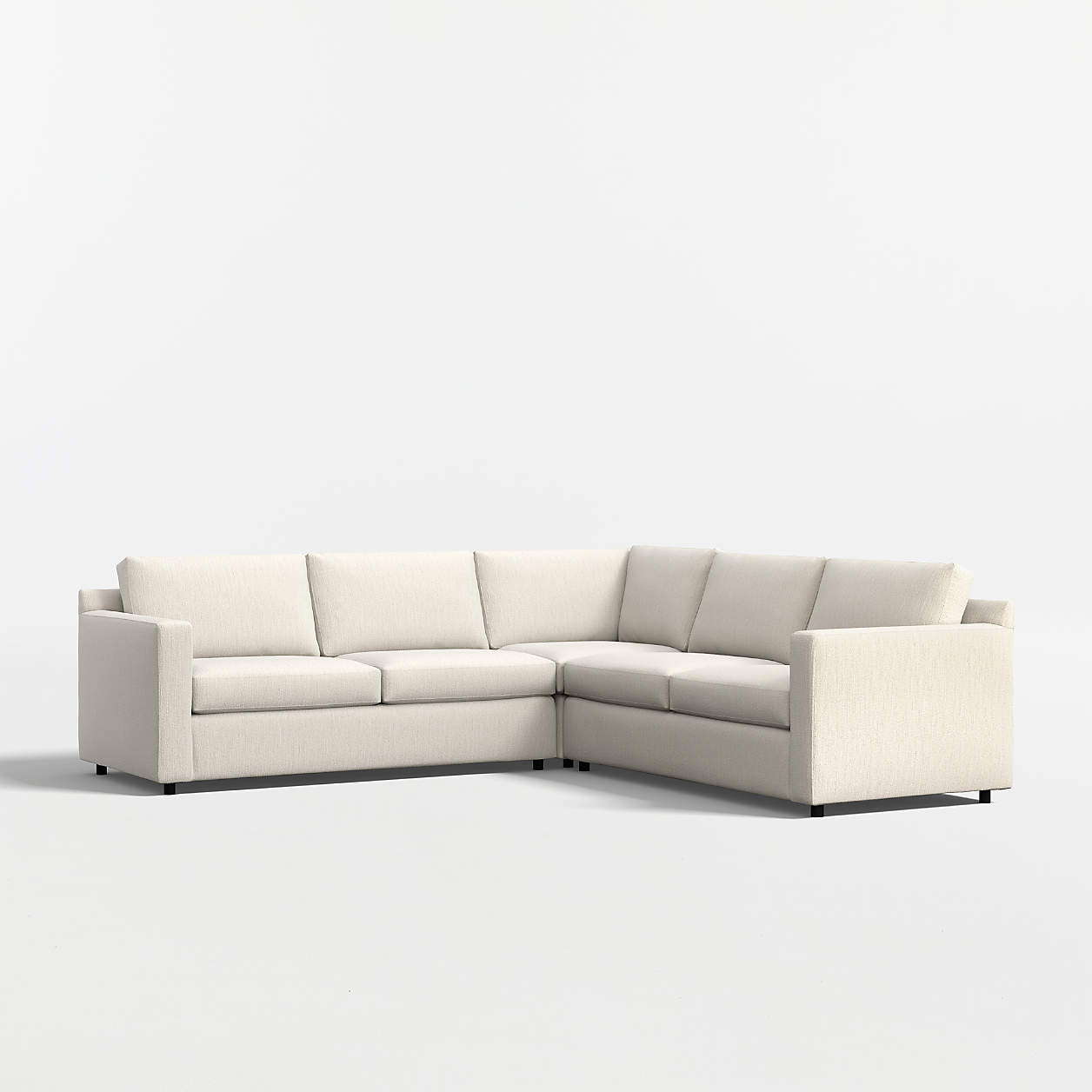 Barrett II 3-Piece L-Shaped Sectional Sofa + Reviews | Crate & Barrel | Crate & Barrel
