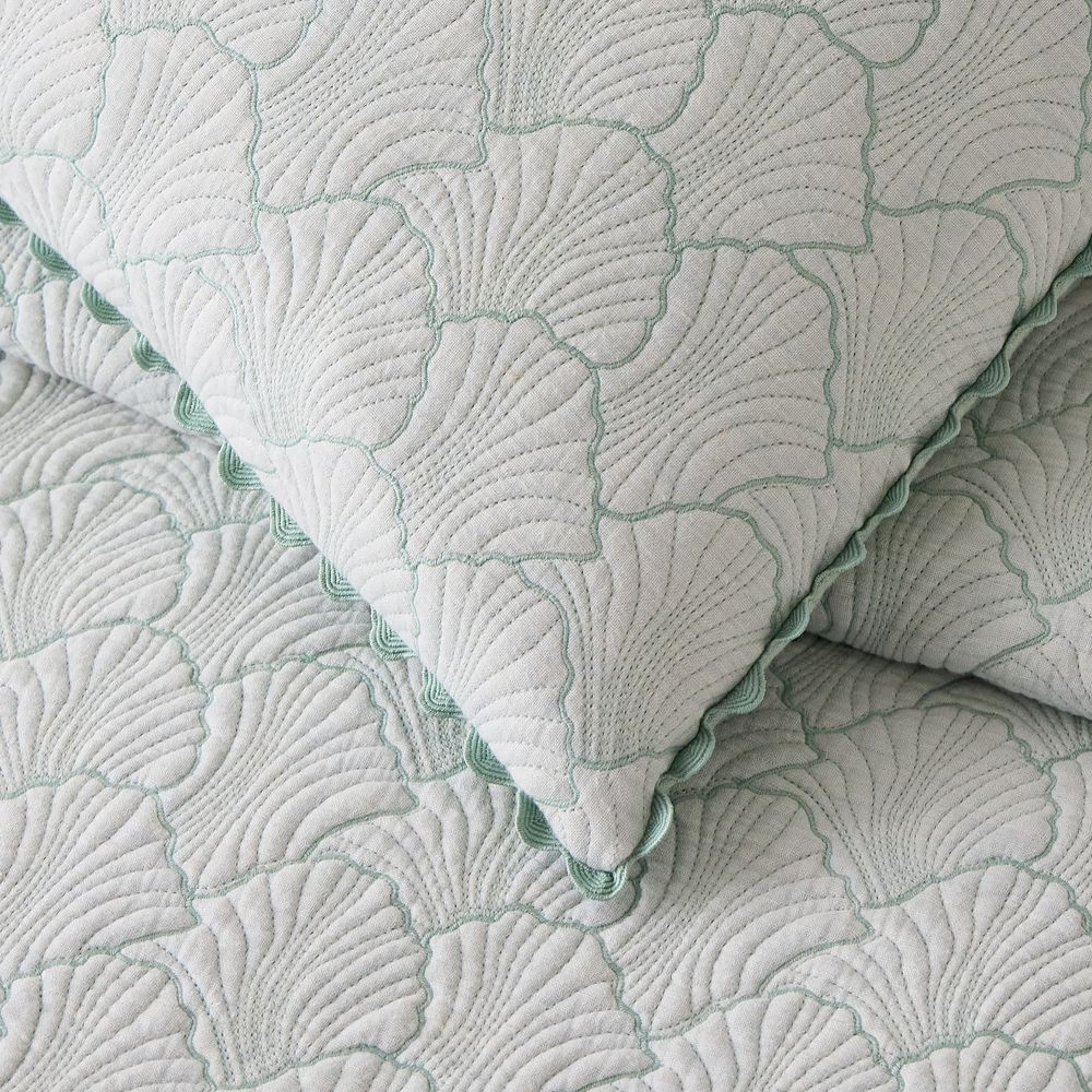 Mermaid Shell Cotton Quilt & Shams | West Elm (US)