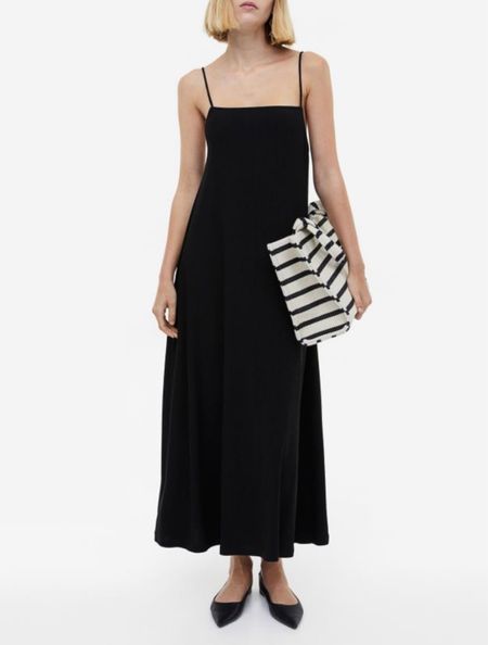 Perfect black maxi dress for summer. Capsule piece for summer 
#h&mdresses 

#LTKFind #LTKeurope #LTKSeasonal