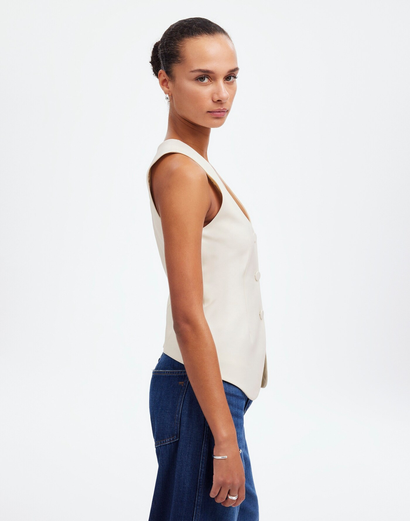 V-Neck Vest in Wool Blend | Madewell