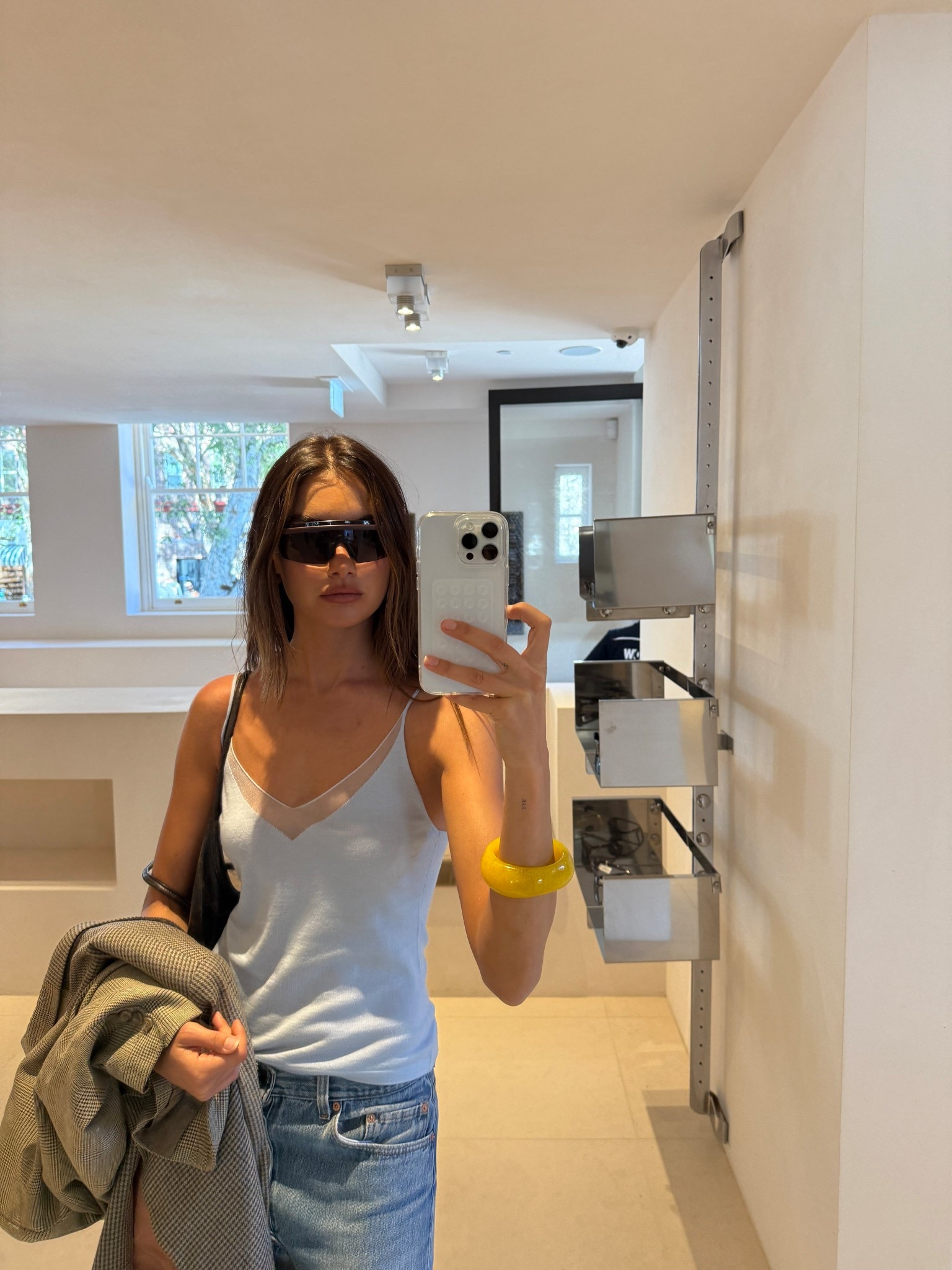 Love this tank. And these sunnies are so cool can’t find the tag but they are a collab between fedora and Oliver peoples