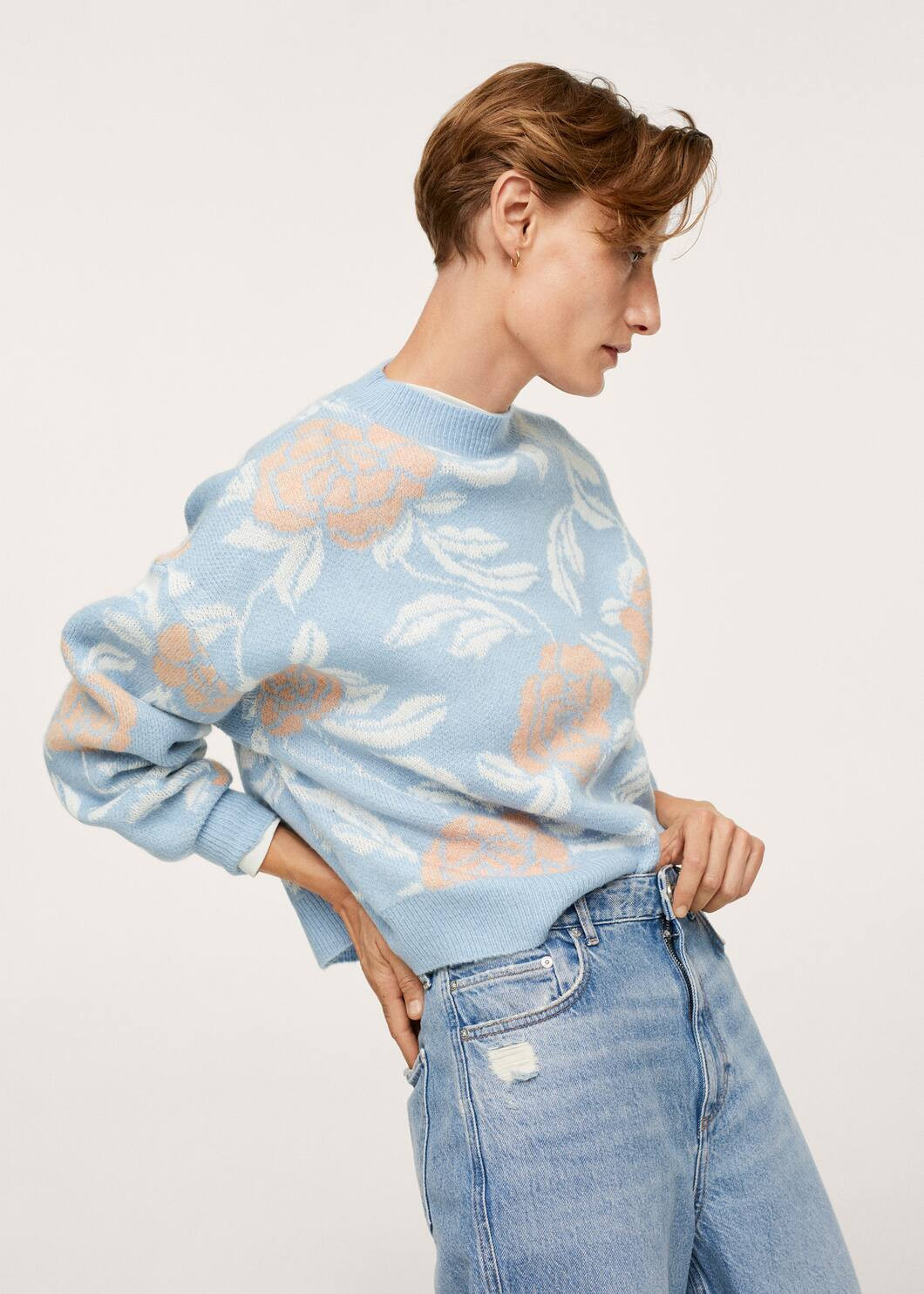 Flowers knit sweater | MANGO (US)