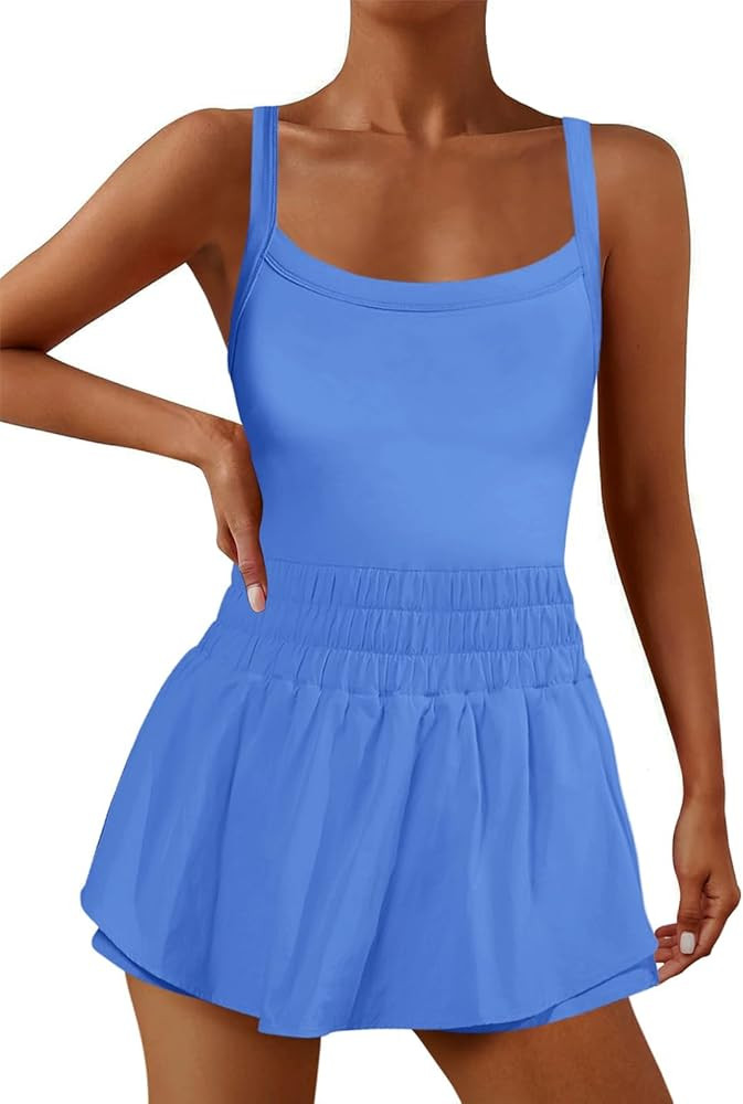 SENSERISE Womens Athletic Dress Workout Romper Sets Tennis Dresses Running Onesie One Piece Short... | Amazon (US)