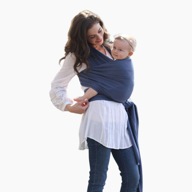 Boba Baby Wrap Carrier in Vintage Blue Size 0-18 months | cotton/spandex | Babylist