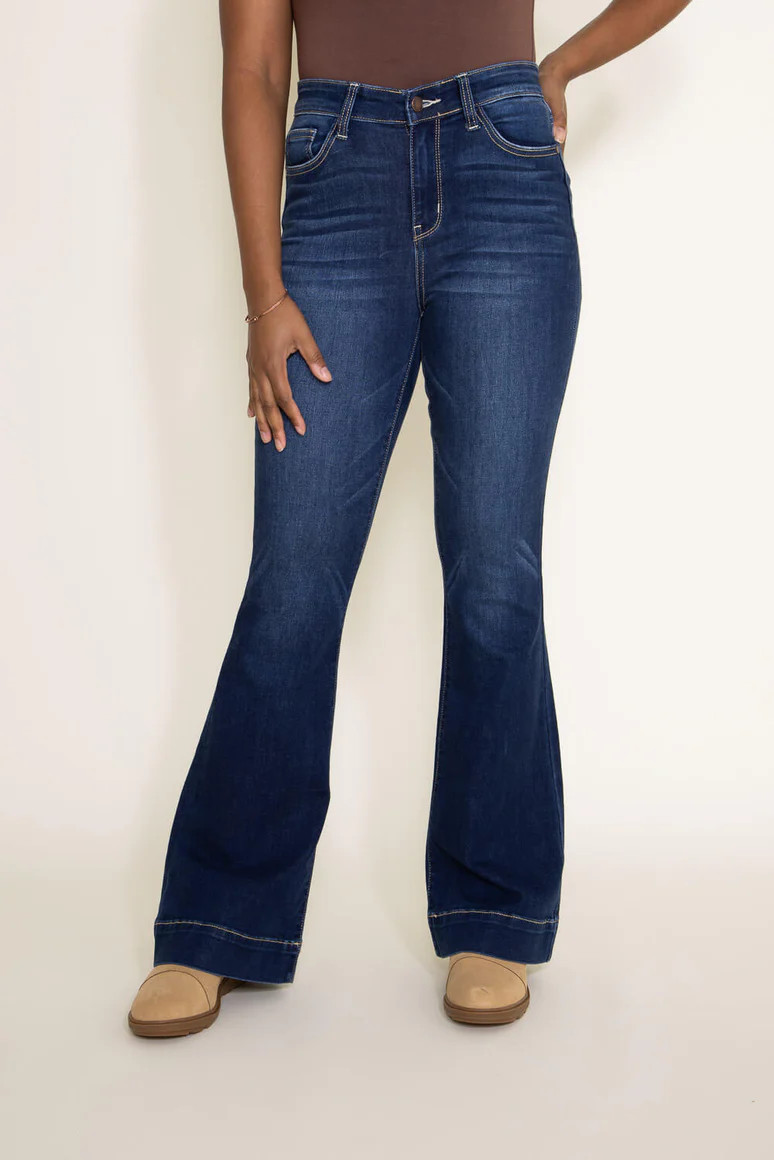 Judy Blue High Rise Trouser Flare Jeans for Women | Glik's