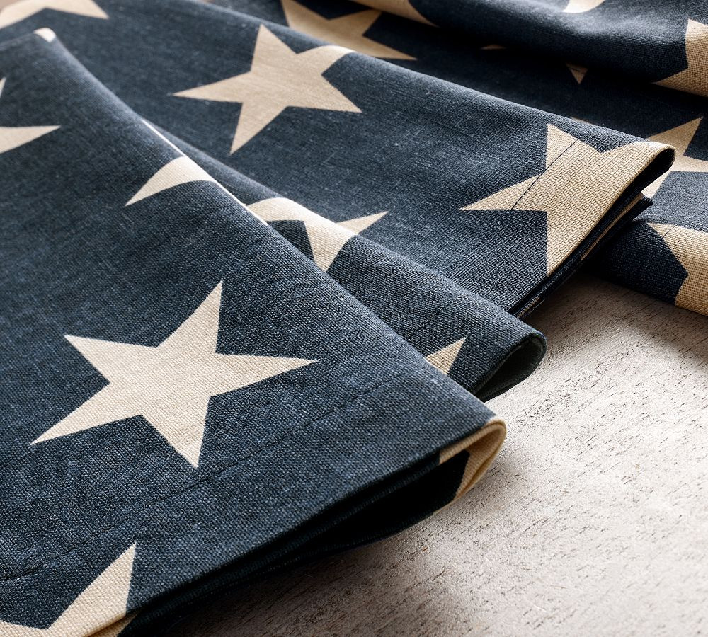 American Flag Cotton/Linen Napkin - Set of 4 | Pottery Barn (US)