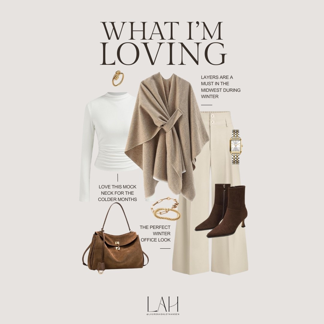 The perfect outfit inspiration for the colder days when you have to go into the office. Affordable, yet elevated and chic! Easily seal the trousers for denim for nights out! 

#LTKgrwm #LTKootd