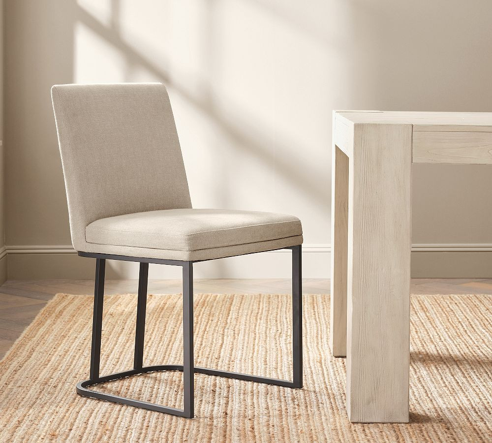 Jake Upholstered Metal Dining Chair | Pottery Barn CA