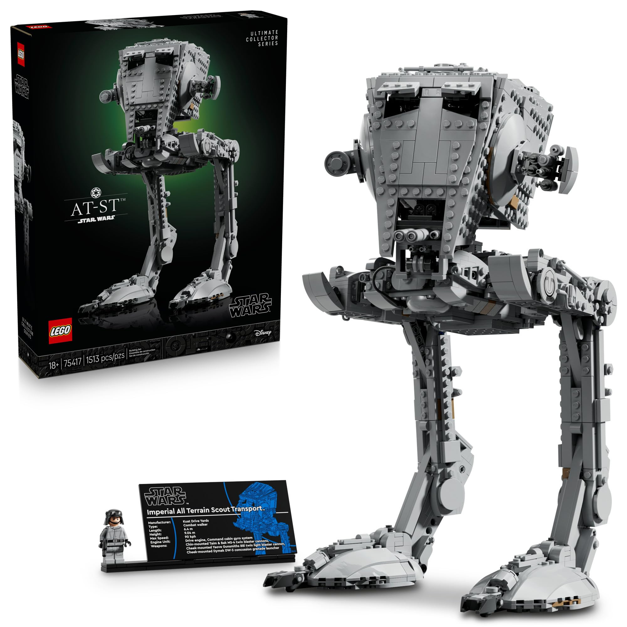 LEGO Star Wars at-ST Walker Building Set - Adult Building Blocks for Fans, Ages 18+ - Imperial Fo... | Amazon (US)