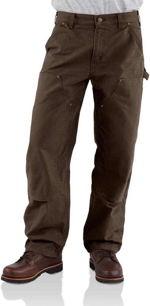 Carhartt Men's Loose Fit Washed Duck Double-Front Utility Work Pant | Amazon (US)