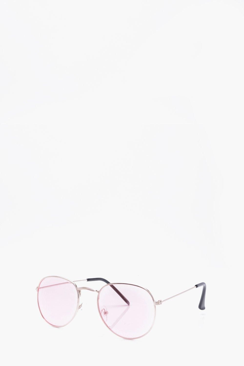 Vintage Round Colour Fashion Glasses | Boohoo.com (UK & IE)