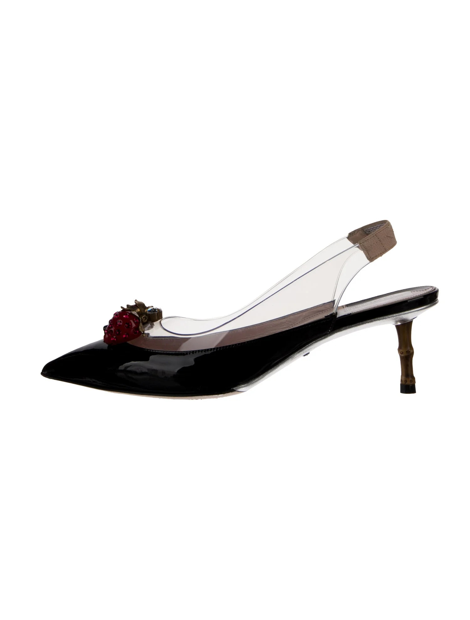 Strawberry Patent Leather Slingback Pumps | The RealReal