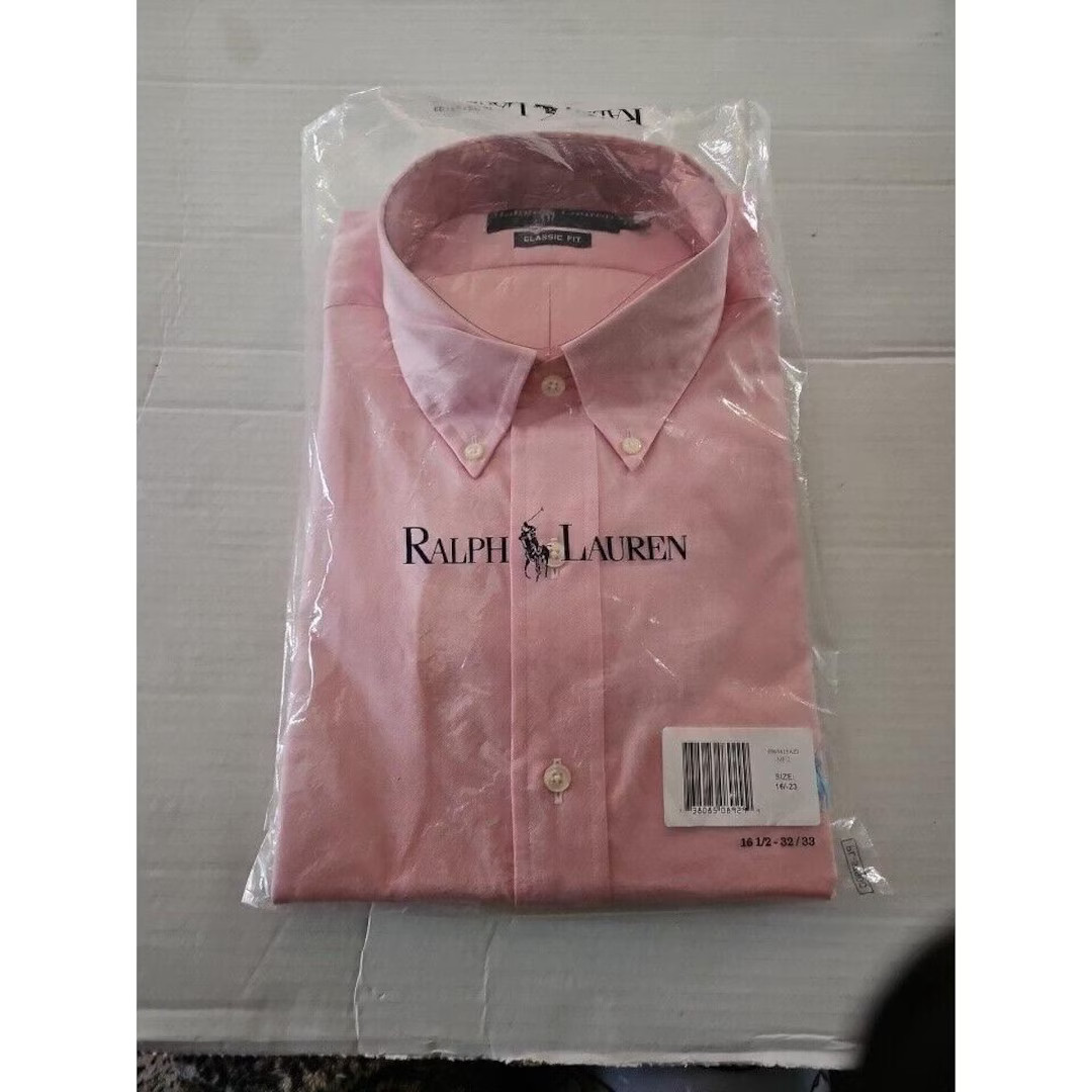 Ralph Lauren Mens 16 1/2-23 Classic Fit Pink Polo Buttonup Long Sleeve Shirt NIP - Etsy | Etsy (US)
