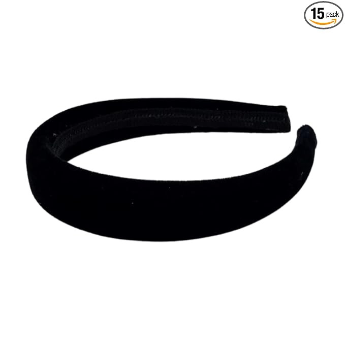 Bellefixe Wide Padded Headband for Women (1" Black Velvet) | Amazon (US)