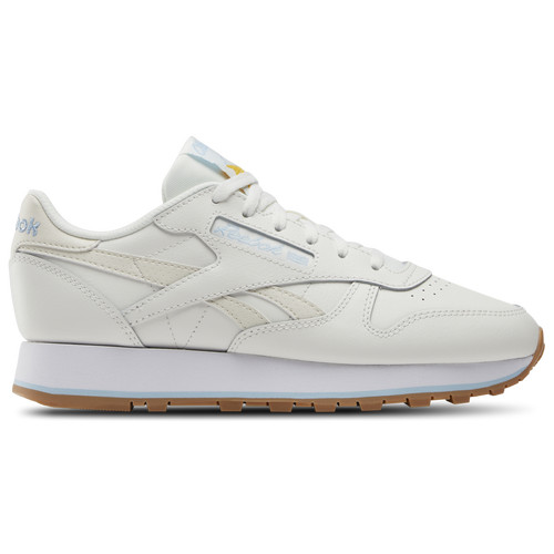 Reebok Womens Reebok Classic Leather - Womens Running Shoes Chalk/Chalk/Soft Blue Size 9.5 | Champs Sports