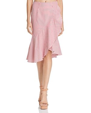 Wayf Naples Ruffled Striped Faux-Wrap Skirt | Bloomingdale's (US)