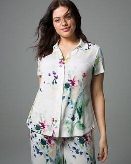 Short Sleeve Notch Collar | Soma Intimates