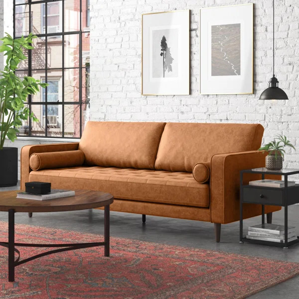 Reign 87.8'' Vegan Leather Sofa | Wayfair North America