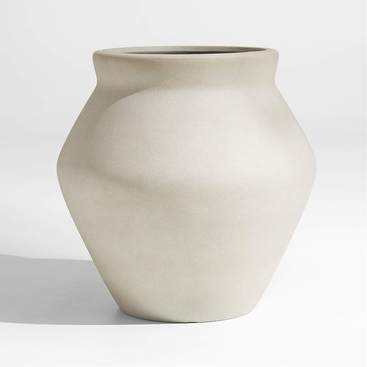 Wabi Medium Sand Fiberstone Planter by Leanne Ford + Reviews | Crate & Barrel | Crate & Barrel