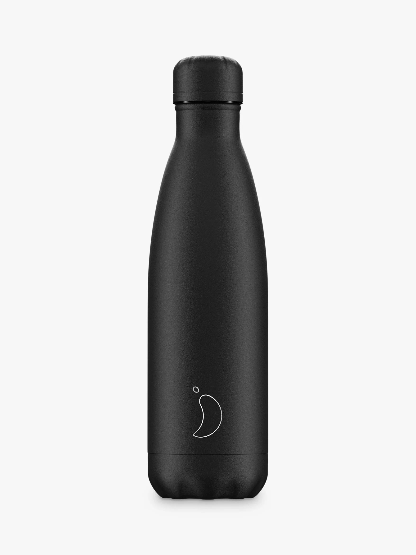 Chilly's Vacuum Insulated Leak-Proof Drinks Bottle, 500ml, All Black | John Lewis (UK)