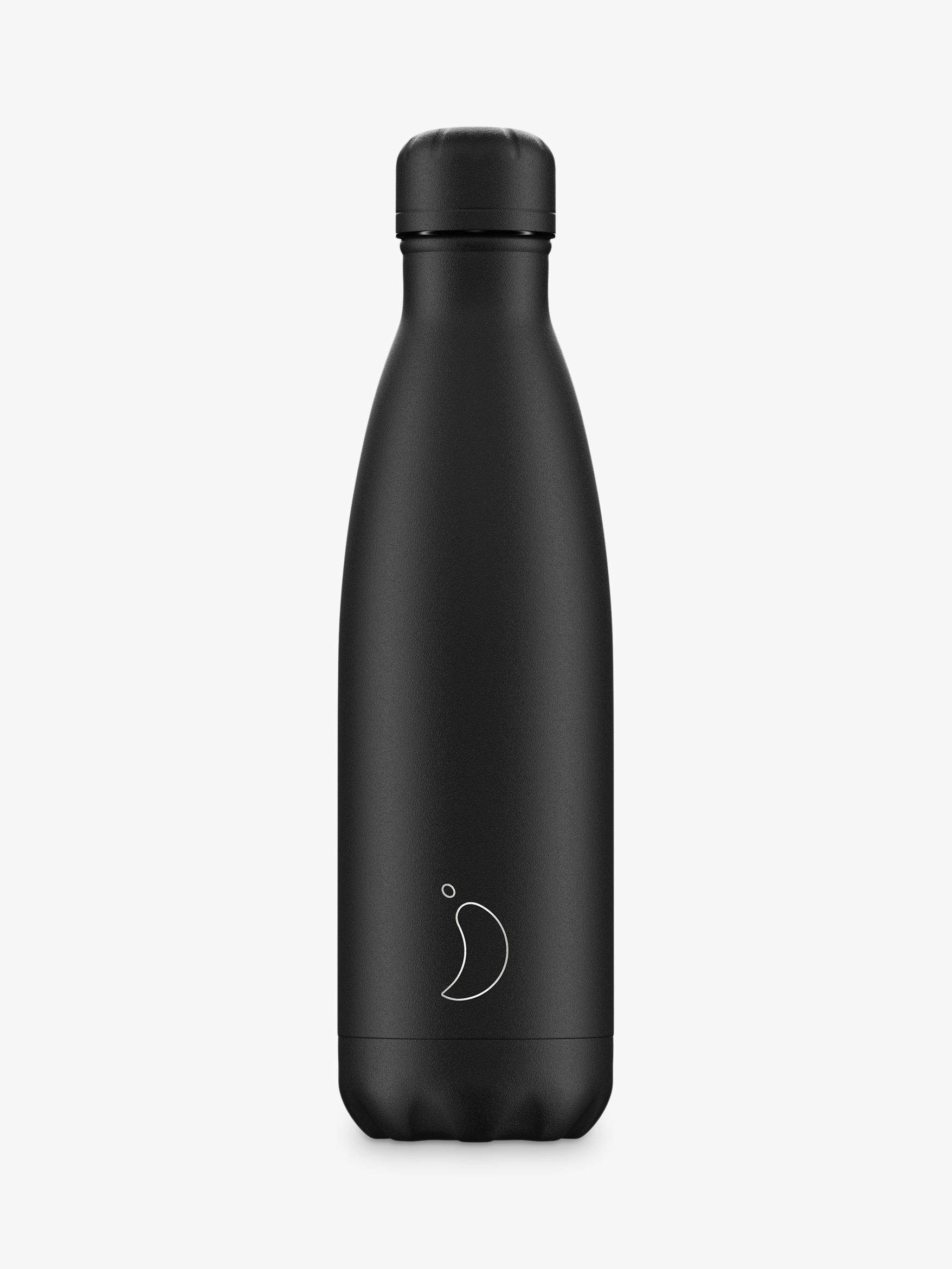 Chilly's Vacuum Insulated Leak-Proof Drinks Bottle, 500ml, All Black | John Lewis (UK)