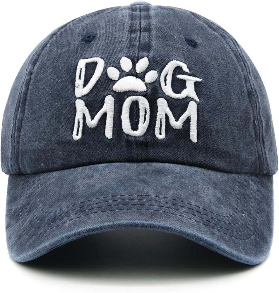 Waldeal Women's Embroidered Dog Mom Hat Adjustable Denim Baseball Cap | Amazon (US)
