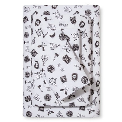 Camp Patches Printed Cotton Sheet Set - Pillowfort™ | Target