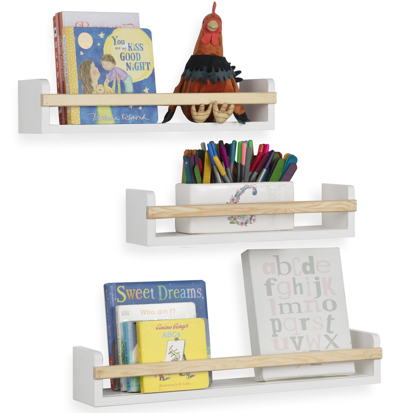 Wall BookShelf for Kids Room Decor and Nursery Decor, Multisize Toy Storage Wall Shelves – Set ... | Etsy (US)