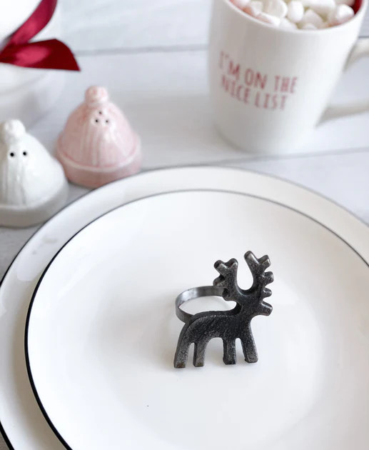 Metal Reindeer Napkin Rings | Pepper + Vetiver