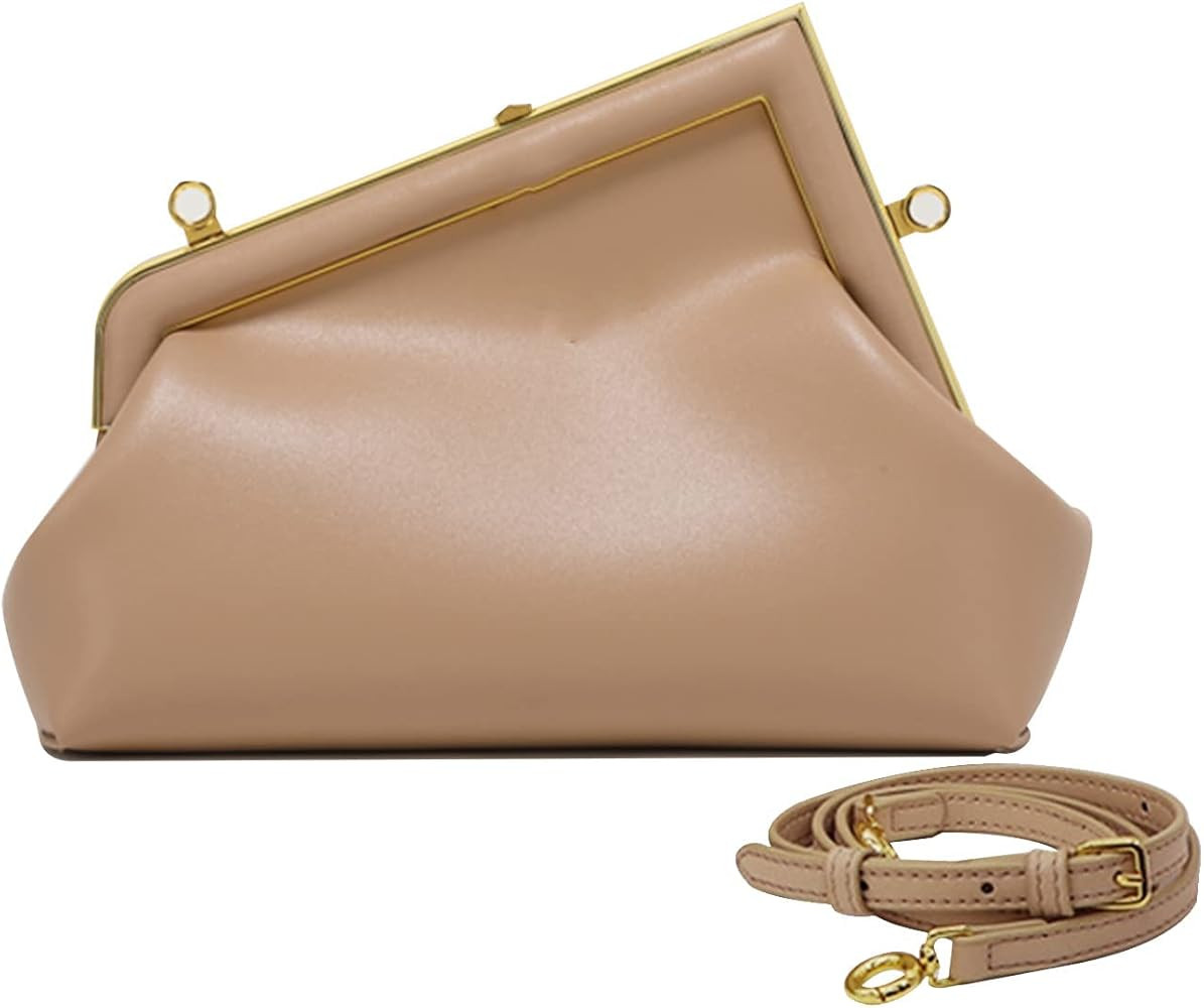 Women Clutch Purse Crossbody Bags,PU Leather Shoulder Bag with Metal Clasp Closure | Amazon (US)