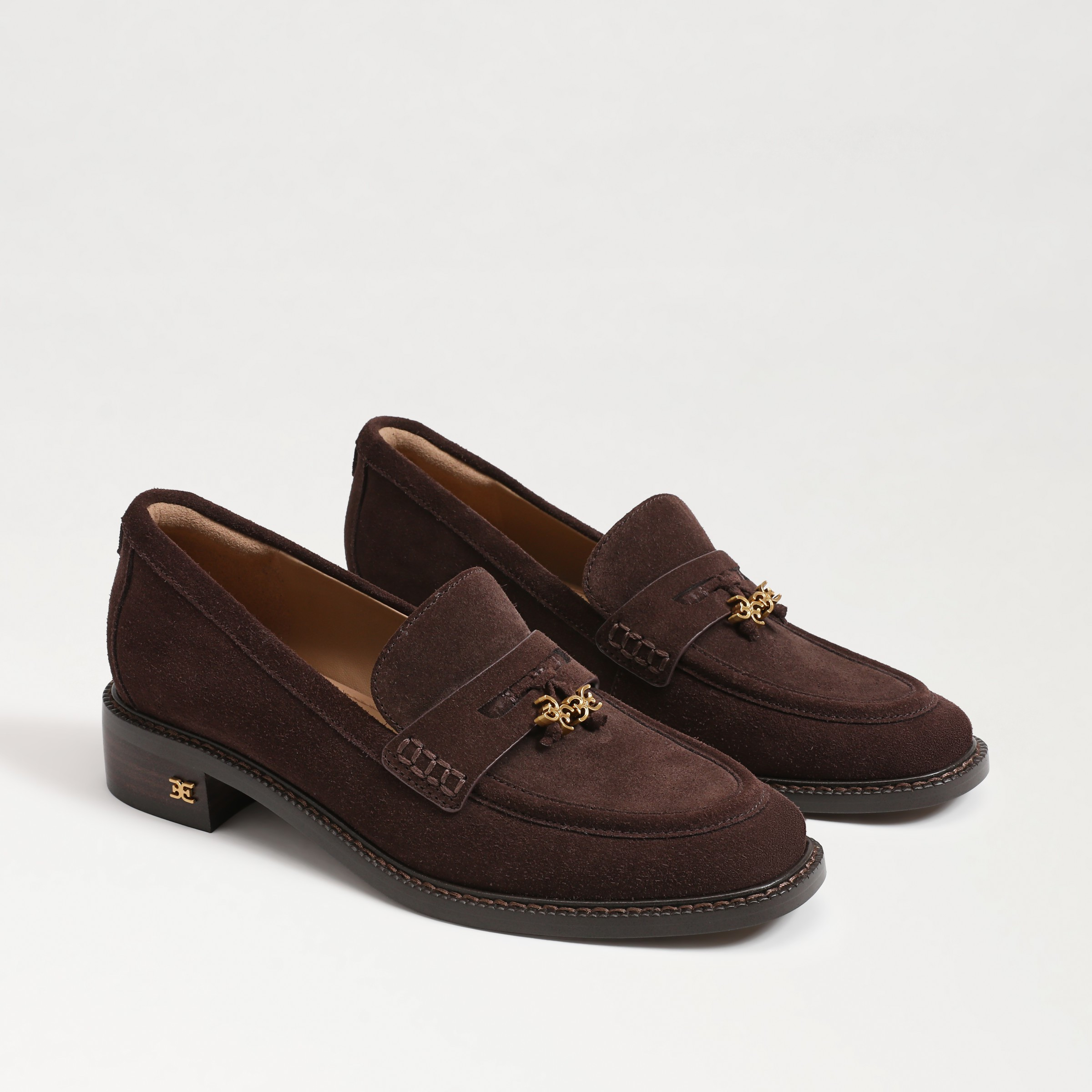 Sam Edelman Denise Tassel Penny Loafer Cafe Noir Brown Suede | Sam Edelman