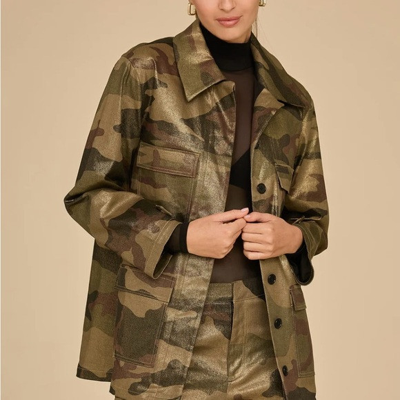 Green and Brown Utility Jacket with Camouflage Pattern | Poshmark