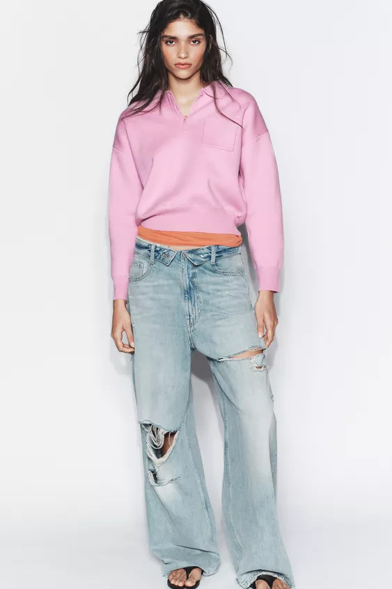 POCKET KNIT POLO SHIRT | Zara US