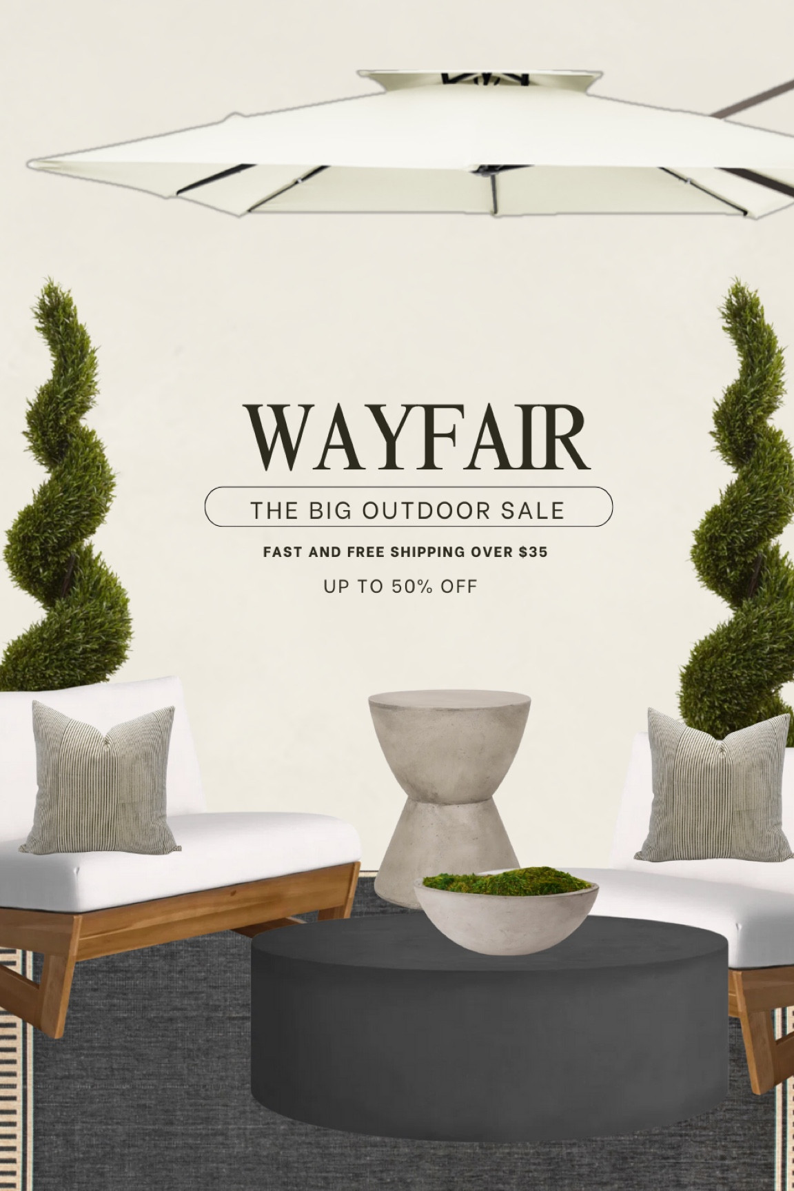 Wayfair’s BIG Outdoor Sale is here. These outdoor pieces make such a difference. Clean, comfy, and on sale right now at @wayfair, up to 50% off with fast, free shipping over $35. #wayfair #wayfairpartner #ad 