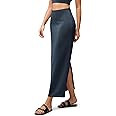 ODODOS Modal Soft Maxi Skirt for Women, Back Slit High Waist Casual Long Pencil Skirts | Amazon (US)