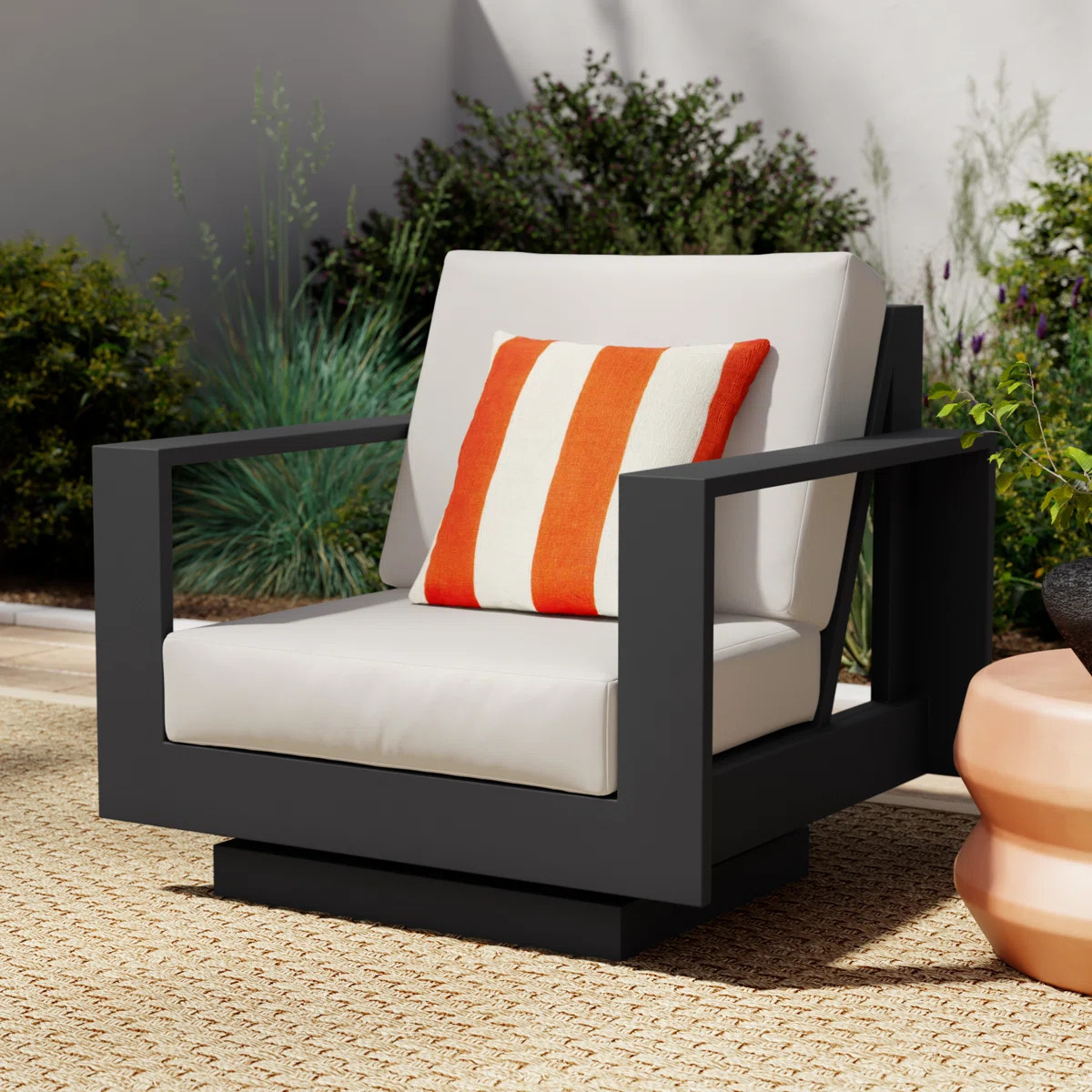 Sterling Outdoor Swivel Lounge Chair with Sunbrella Cushions | Wayfair North America