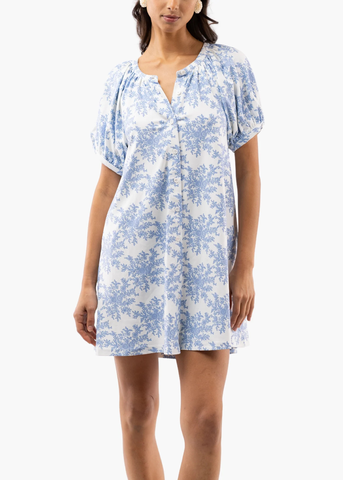 Posie Stretch in Rose Bushel Blue | Poppy and Pink