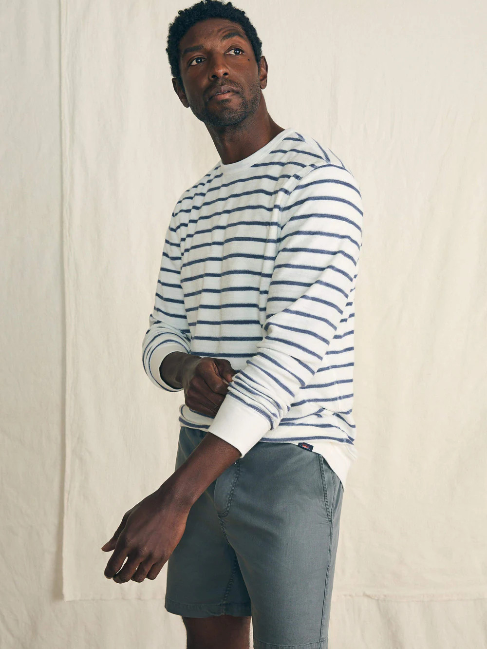 Cabana Towel Terry Crewneck | Faherty