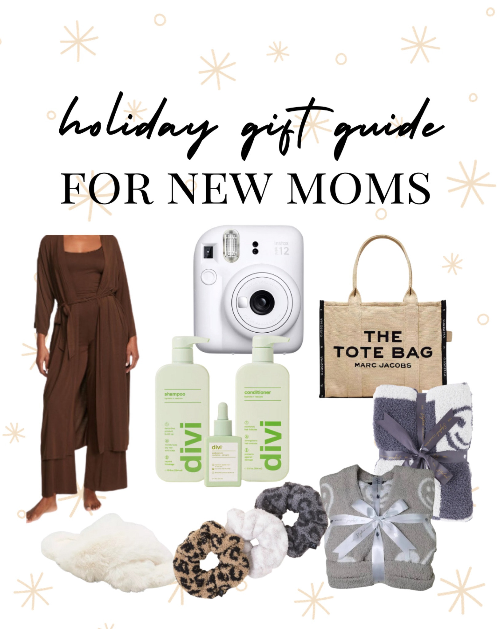 Holiday Gift Guide For New Moms✨



The perfect gifts for the new mom in your life. A cozy robe, the BEST blanket, a super cute lounge set, the perfect diaper bag, hair growth bundle, the BEST scrunchies, cozy slippers, and a Polaroid camera to capture all the small moments🤍

#LTKSeasonal #LTKGiftGuide #LTKHoliday