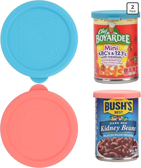 2 Packs 3.0-inch Silicone Lids Covers for Can | Fit 3.0-inch/7.6cm Cans | Leak-proof and Reusable... | Amazon (US)