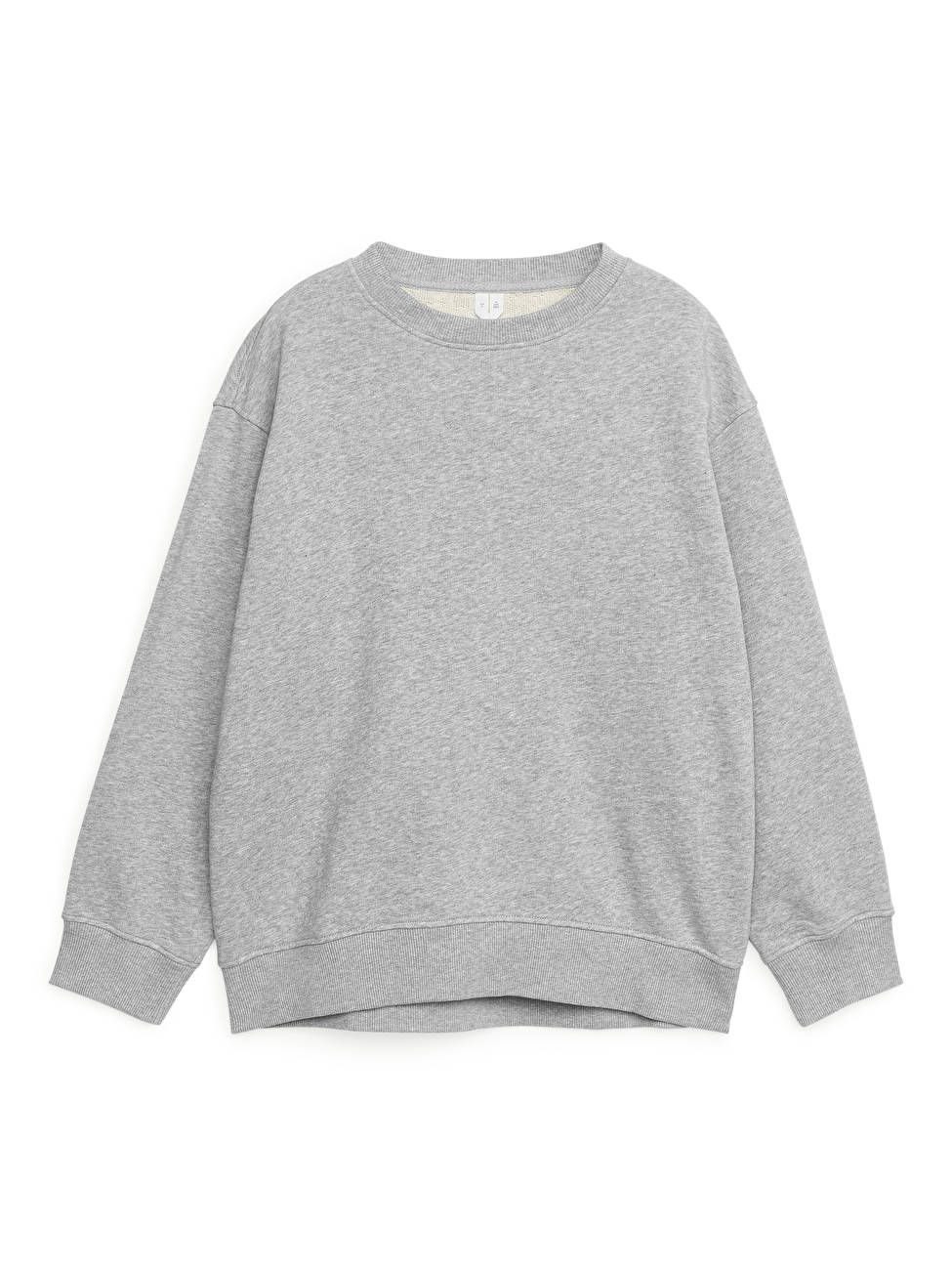 Soft French Terry Sweatshirt - Grey Melange - Tops - ARKET DE | ARKET (EU)