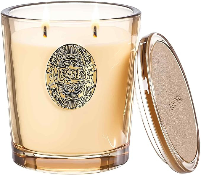 M&SENSE Large Two-Wick Soy Candle | Cheer Champagne & Gold | 19.8 oz, 120H Burn Time | Luxury Sce... | Amazon (US)