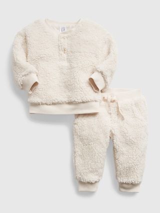Baby Sherpa Henley 2-Piece Outfit Set | Gap (US)