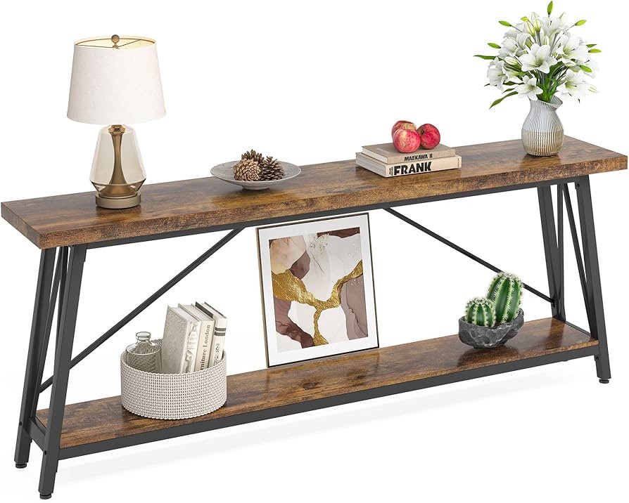70.9 Inch Long Entryway Console Table, Industrial Behind Sofa Couch Table for Living Room | Amazon (US)