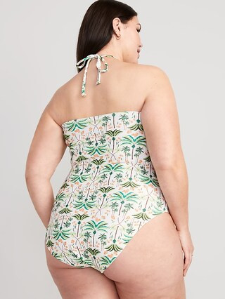 Square-Ring Halter One-Piece Swimsuit for Women | Old Navy (US)