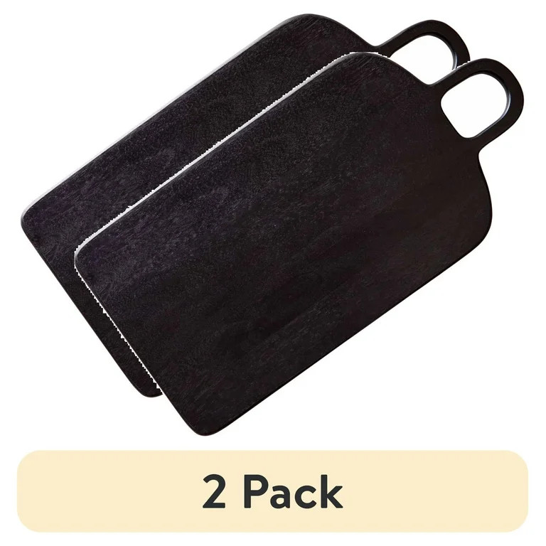 (2 pack) Better Homes & Garden Black Wood Serving Board | Walmart (US)