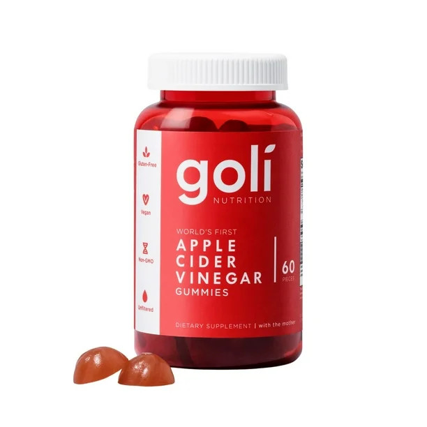 Goli Nutrition Apple Cider Vinegar Gummies, 60 Count - Walmart.com | Walmart (US)
