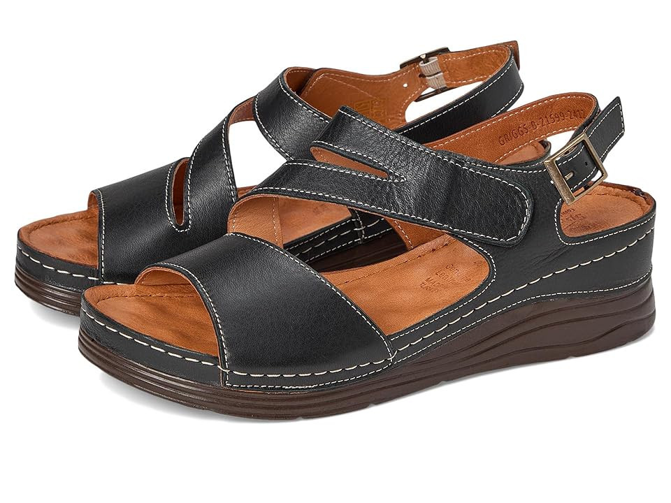 Spring Step Griggs Women's Sandals Black : EU 42 (US Women's 10.5-11) M, Leather | Zappos